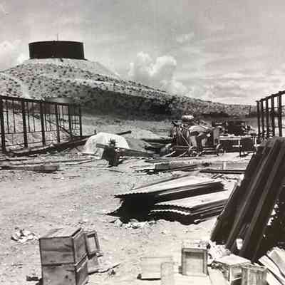 Boulder City - U.S. Bureau of Reclamation warehouse under construction, 28 April 1931