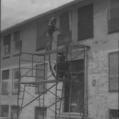 Boulder Dam Hotel 1980 sand blasting exterior renovations