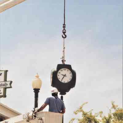 Hotel Plaza clock assembling, April 11, 2006