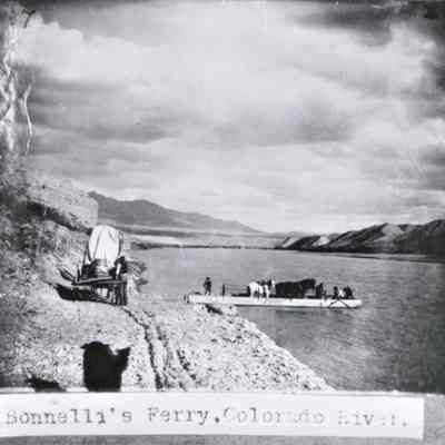 Bonelli's ferry on the Colorado River at Rioville 1890s