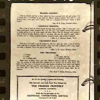 Boulder City Churches: Grace Community Church: Boulder Dam Souvenir and Cook Book published by the Ladies Aid association, 15 November 1933