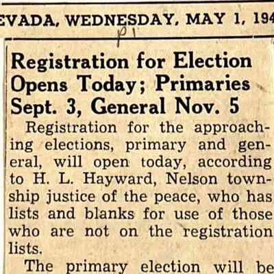 Boulder City - politics and government: elections [1946]