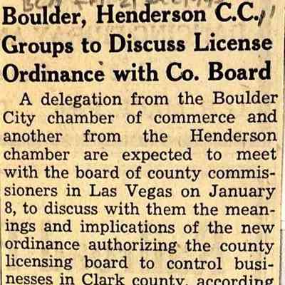 Businesses - Boulder City: licensing [1940s]