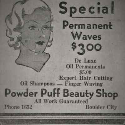 Boulder City barber & beauty shops: advertisements