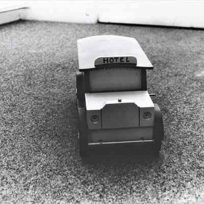 Boulder Dam Hotel- wooden hotel bus auction fundraiser, April 29, 1995