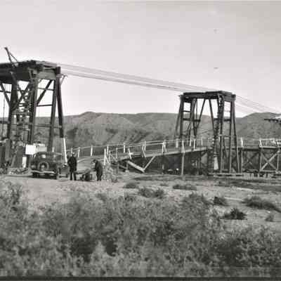 Colorado River- ferries: Cottonwood aerial ferry, October 1935