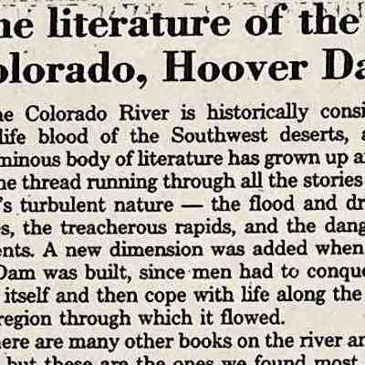 Colorado River - Congressional Reports (1903 - 1928, bibliography)
