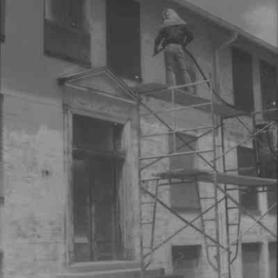 Boulder Dam Hotel 1980 sand blasting exterior renovations