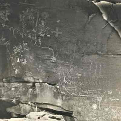 Petroglyphs at Atlatl Rock, Valley of Fire, NV. [ n.d.]
