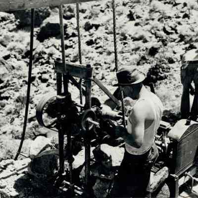 Hoover Dam diamond drilled core samples from Black Canyon, 1930