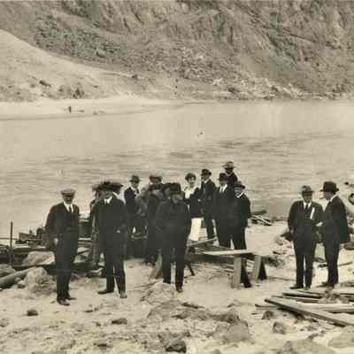 Officials at the entrance to Black Canyon, 1923