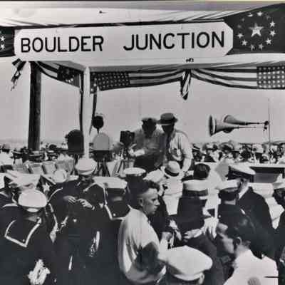 Union Pacific Railroad - Silver Spike Ceremony to begin construction of the Boulder City branch-line, September 17, 1930