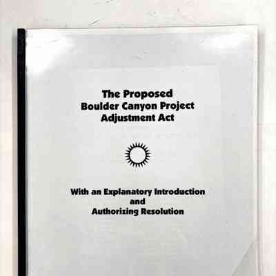 The Proposed Boulder Canyon Project Adjustment