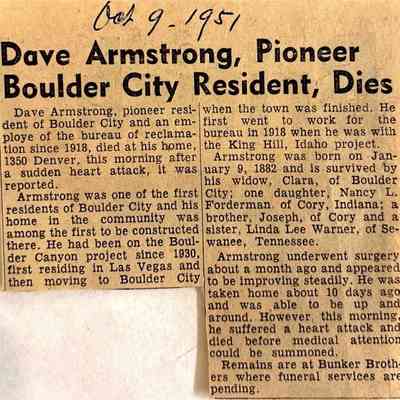 Armstrong, David Lee and Clara Agnes