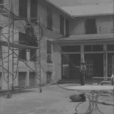 Boulder Dam Hotel 1980 sand blasting exterior renovations