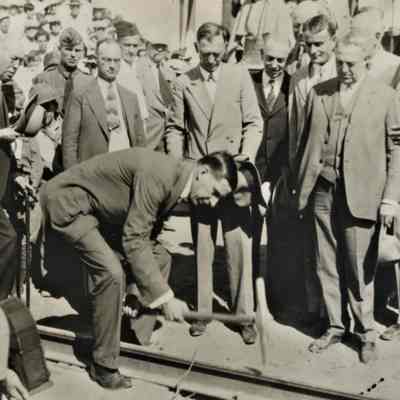 Union Pacific Railroad - Silver Spike Ceremony September 1930