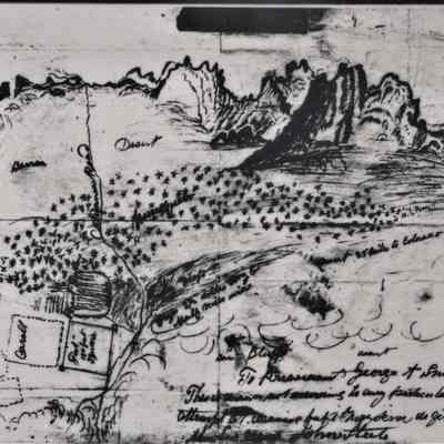 Las Vegas Fort, ca.1855 [Hand-drawn map of the Mormon Mission at Las Vegas]