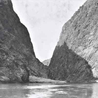 Boulder Canyon -view downstream from the Nevada side- ca. 1890s-1910s