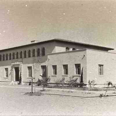 Boulder City - U.S. Bureau of Reclamation: administration building under construction: New Landscaping 1932