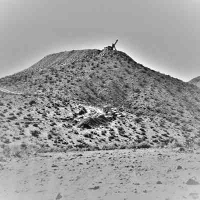 Boulder City water system: 2 million-gallon water tank under construction, 1931