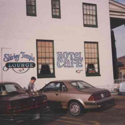 Boulder Dam Hotel Sign for Shirley Temple Lounge and Hotel Cafe November 1992