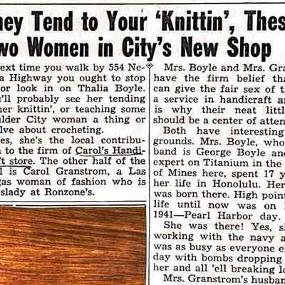 Craft Shops - Boulder City: Carol's Handicraft Store