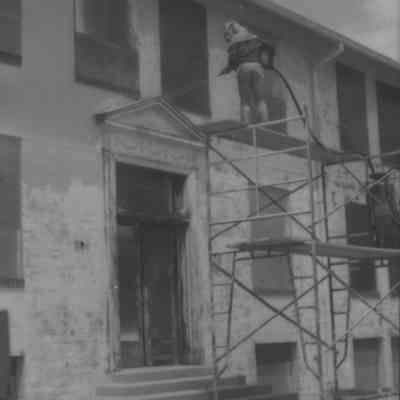 Boulder Dam Hotel 1980 sand blasting exterior renovations