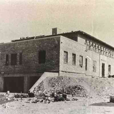 Boulder City-U.S. Bureau of Reclamation: administration building under construction December 1931