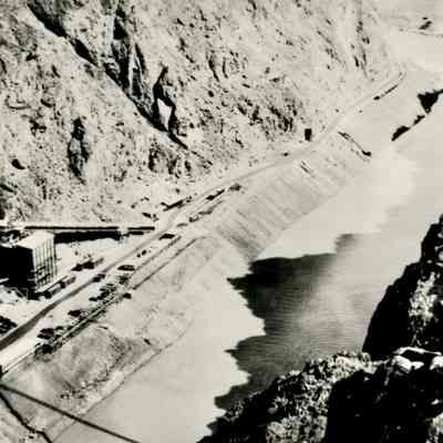 Hoover Dam construction: Black Canyon damsite