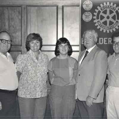 Boulder Dam Hotel lobby: Peace Seekers' Clipper Club contest winner, ca. 1981