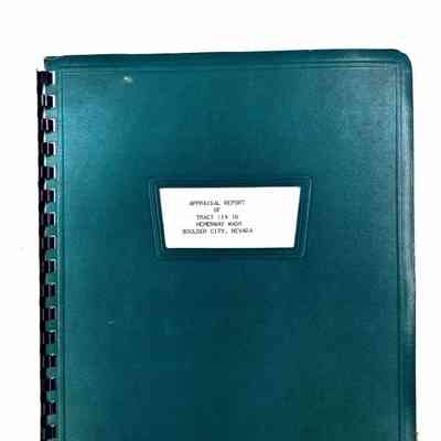 Appraisal Report Of Tract 119, Hemenway Wash