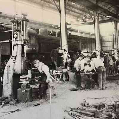 Boulder City Six Co,'s interior of machine shop March 1932