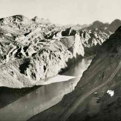 Hoover Dam construction: Black Canyon damsite