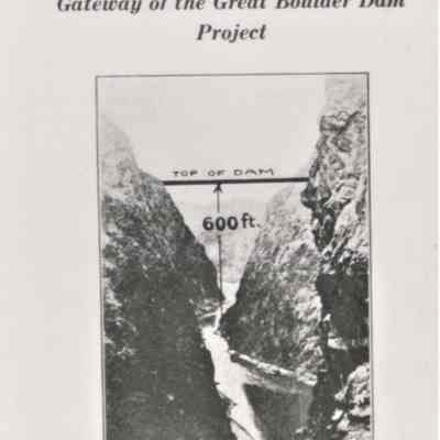 Las Vegas association with promotional brochure with schematic of Hoover Dam, 1920s [