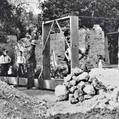 Las Vegas Fort - USBR reconstruction for use as a concrete testing laboratory, Sept. 20, 1929