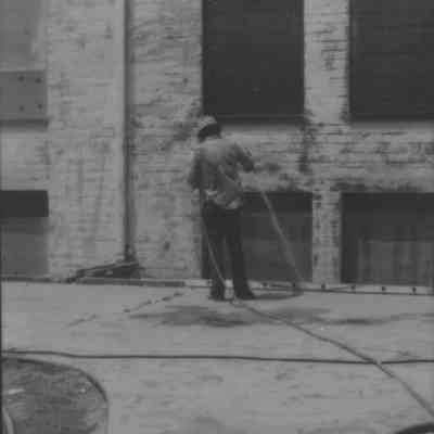 Boulder Dam Hotel 1980 sand blasting exterior renovations