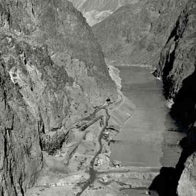 Hoover Dam construction: Black Canyon damsite