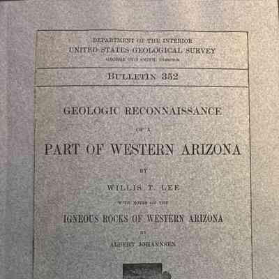 Geologic Reconnaissance of a part of Western Arizona