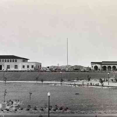 Boulder City - U.S. Bureau of Reclamation: administration building and Dormitory no.1: under construction, 1931-1932