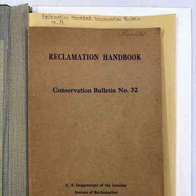 Reclamation Handbook, Conservation Bulletin No. 32