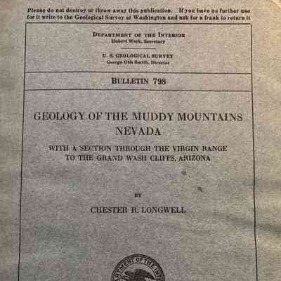 Geology of the Muddy Mountains Nevada