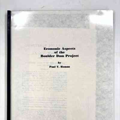 Economic Aspects of the Boulder Dam Project