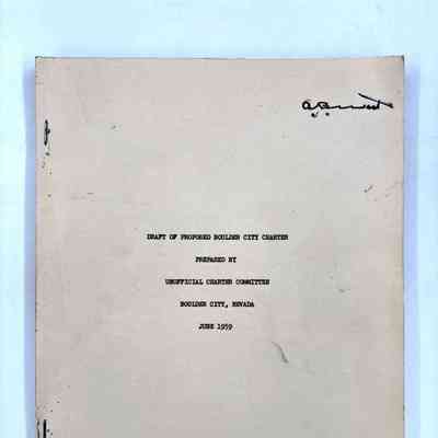 Draft of Proposed Boulder City Charter