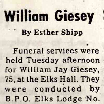 Giesey, William Jay and Darlene Maloy