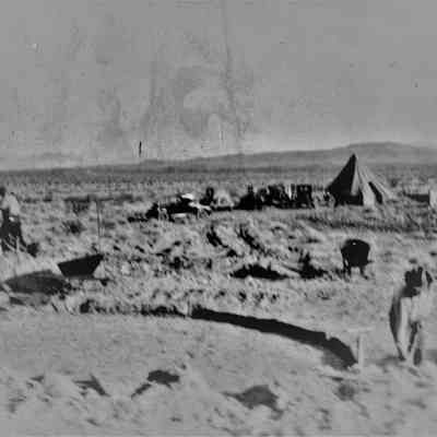 Boulder City water system: excavating the foundation for Boulder City's water tank on lower Colorado Street, 1931