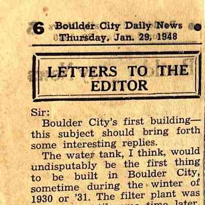 Boulder City - construction [1931]