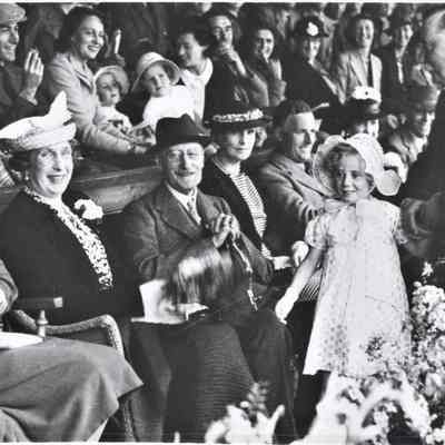 Constance, Duchess of Westminster wearing a striped suit, August 23, 1939
