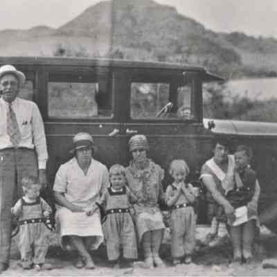 Black Canyon, 1920s-30s: James Cashman family outing at Big Bend on the Colorado River near Black Canyon, c. 1920s