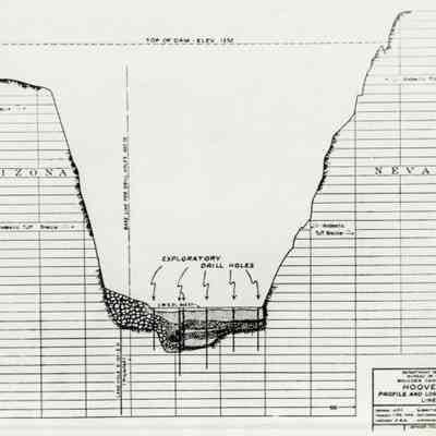 Hoover Dam diamond drilled core samples from Black Canyon, 1930