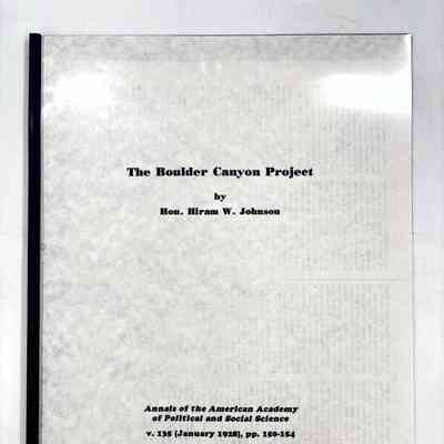 The Boulder Canyon Project